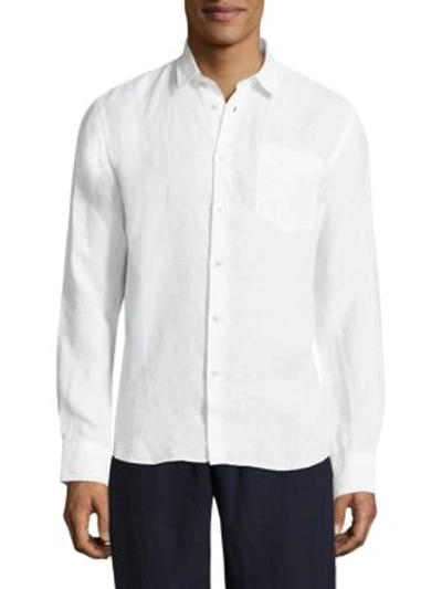 Vilebrequin Men's Lagoon Linen Shirt In White