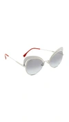 Fendi 54mm Cat Eye Sunglasses In White