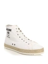 MOSCHINO High-Top Leather Sneaker