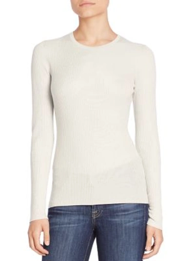 Theory Women's Mirzi Refined Merino Wool Sweater In Ivory