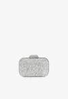 Jimmy Choo Crystal-embellished Cloud Clutch Bag In Silver