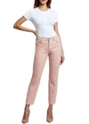 L Agence Alexia High Waist Crop Straight Leg Cigarette Jeans In Pink