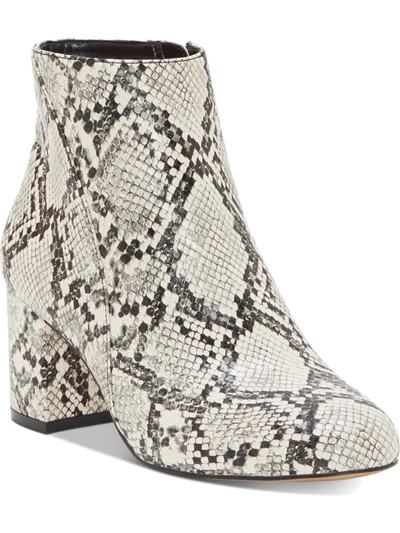 Inc Floriann Womens Faux Leather Snake Print Booties In Multi