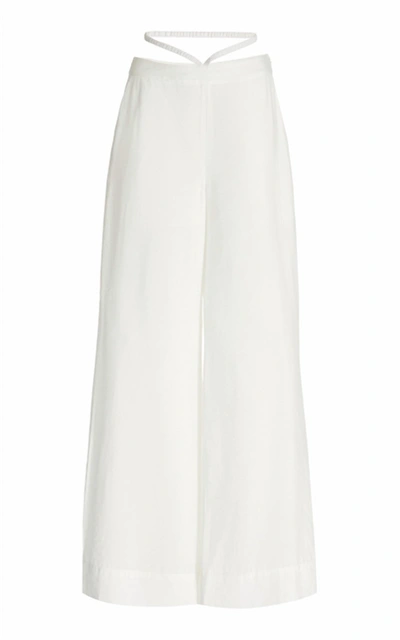 Jonathan Simkhai Kyra Wide Leg Pant In White