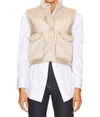 Rag & Bone Taupe Erica Puffer Vest In Beige