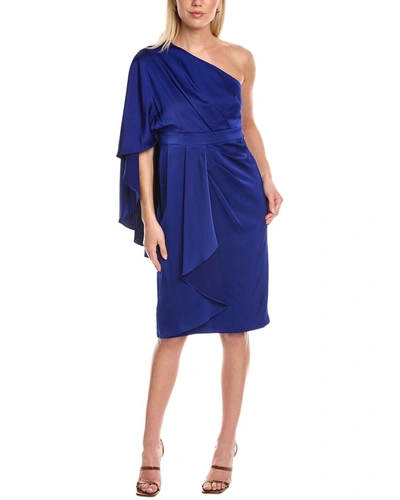 AIDAN MATTOX ONE-SHOULDER DRAPED DRESS