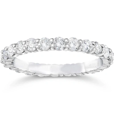 Pompeii3 1 3/4ct Diamond Eternity Ring 14k White Gold In Multi