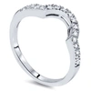 Pompeii3 1/3ct Diamond Curved Notched Wedding Ring 14k White Gold In Silver