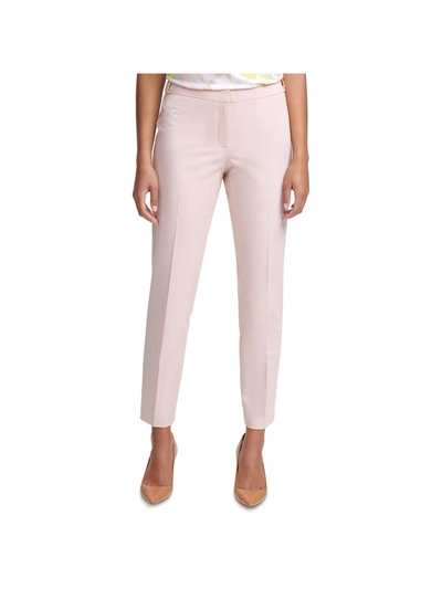 Calvin Klein Women's Infinite Stretch Straight-leg Ankle Pants In Pink