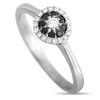 Piero Milano 18k White Gold 0.28ct White And Black Diamond Ring