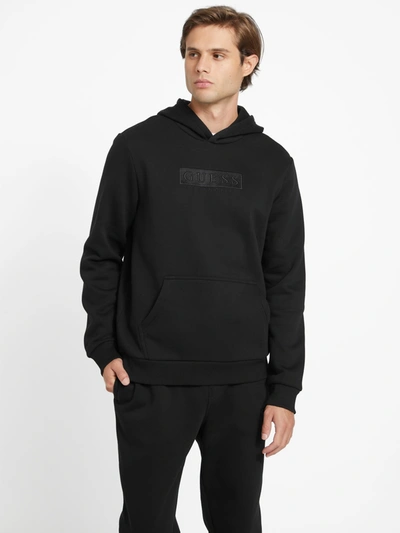 Guess Factory Harvey Logo Hoodie In Black