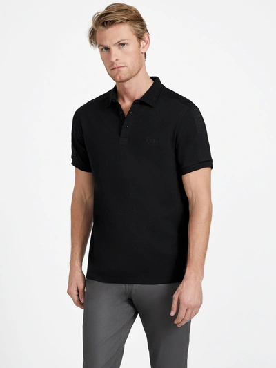 Guess Factory Eco Kona Polo In Black
