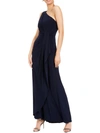 Adrianna Papell Womens Faux Wrap Long Evening Dress In Blue