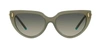 Tiffany & Co Womens Green Tf4195 Cat-eye Brand-embellished Acetate And Metal Sunglasses In Grey