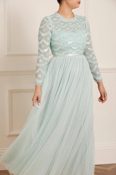 Needle & Thread Fifi Bodice Sequin-embellished Gown In Green | ModeSens