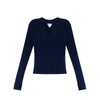 Bottega Veneta Cashmere Knit V Neck Sweater In Blue