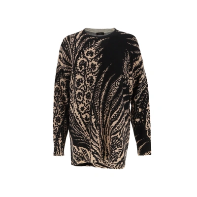 Etro Roundneck Oversize Lavinia Sweater In Black