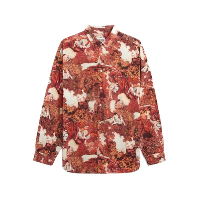 Kenzo Dreamers Print Cotton Shirt In Red