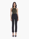 Mother High Rise Rider Ankle Straight Jeans In Not Guilty In Black