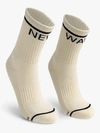 Mother Baby Steps New Wave Tapioca/black Socks In White