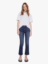 Mother 'the Insider' Crop Step Fray Jeans In Blue