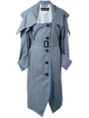 BURBERRY BURBERRY BELTED TRENCH COAT - GREY,454597012039202
