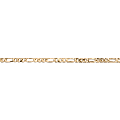 Aurate New York Large Gold Figaro Chain Anklet In Yellow