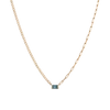 Aurate New York X Michelle: Tranquility Blue Topaz Chain Necklace In Rose