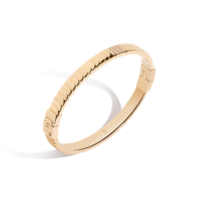 Aurate New York Bold Infinity Gold Hinged Bracelet In White