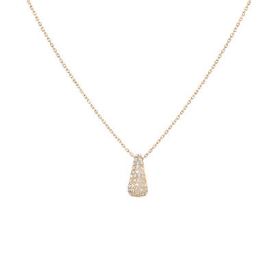 Aurate New York Pavé Diamond Teardrop Necklace In Rose