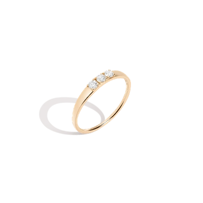 Aurate New York Bold Diamond Stacker Ring In Yellow