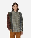 NEEDLES 7 CUTS ZIPPED WIDE FLANNEL SHIRT