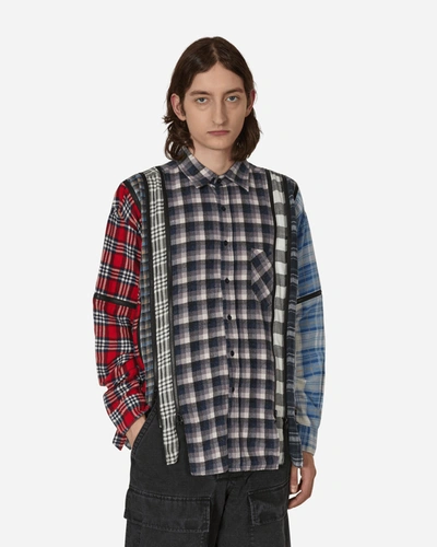 Needles 7 Cuts Zipped Wide Flannel Shirt In Multicolor