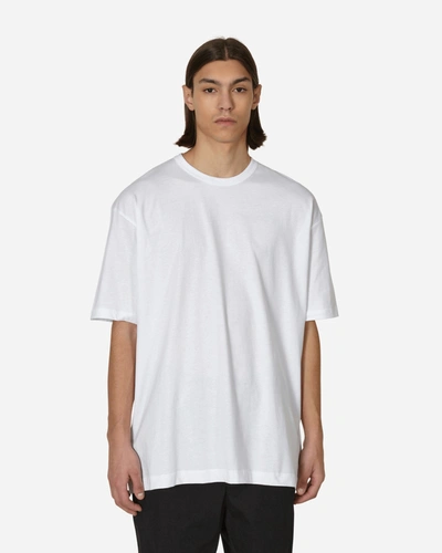 Comme Des Garçons Shirt Logo Print Over Cotton Jersey T-shirt In White
