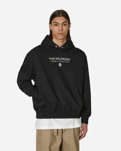 The Salvages Hypnotic Snap Hooded Sweatshirt In Black