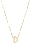 Adornia 14k Gold Plate Initial Necklace In Gold - D