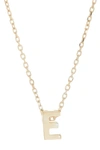 Adornia 14k Gold Plate Initial Necklace In Gold - E