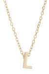 Adornia 14k Gold Plate Initial Necklace In Gold - L