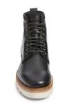 Cole Haan American Classics Plain Toe Boot In Black/ Ivory Wp
