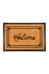 ENTRYWAYS WELCOME WITH BORDER RECYCLED RUBBER & COIR DOORMAT