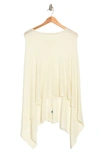 Portolano Cowl Neck Poncho In White