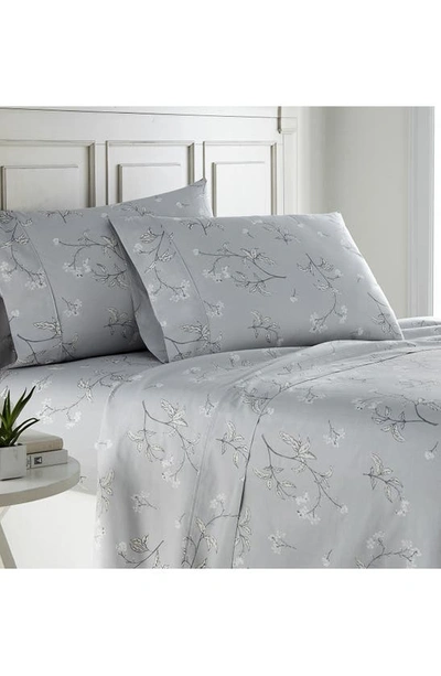SOUTHSHORE FINE LINENS SOUTHSHORE FINE LINENS MYOSOTIS SCORPIOIDES 300 TC LONG STAPLE SATEEN COTTON SHEET SET