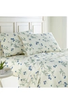 Southshore Fine Linens Myosotis Scorpioides 300 Tc Long Staple Sateen Cotton Sheet Set In Off White