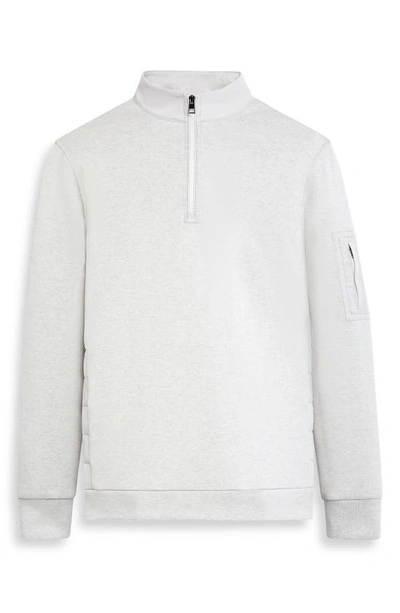 Bugatchi Men's Mixed Nylon Knit Quarter-zip Jumper In White