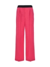 Msgm Wool Trousers In Fuchsia