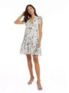 Robert Graham Savannah Paisley-print Flounce Shift Dress In White