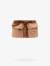 Miu Miu Denim Miniskirt In Brown
