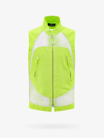 Stone Island Shadow Project Mesh-panel Vest In Green