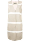 HERNO HERNO STRIPED WAISTCOAT - NEUTRALS,GC0136D1929112017800