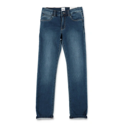 Hugo Boss Kids' Navy Blue Stretch Cotton Denim Boy  Jeans